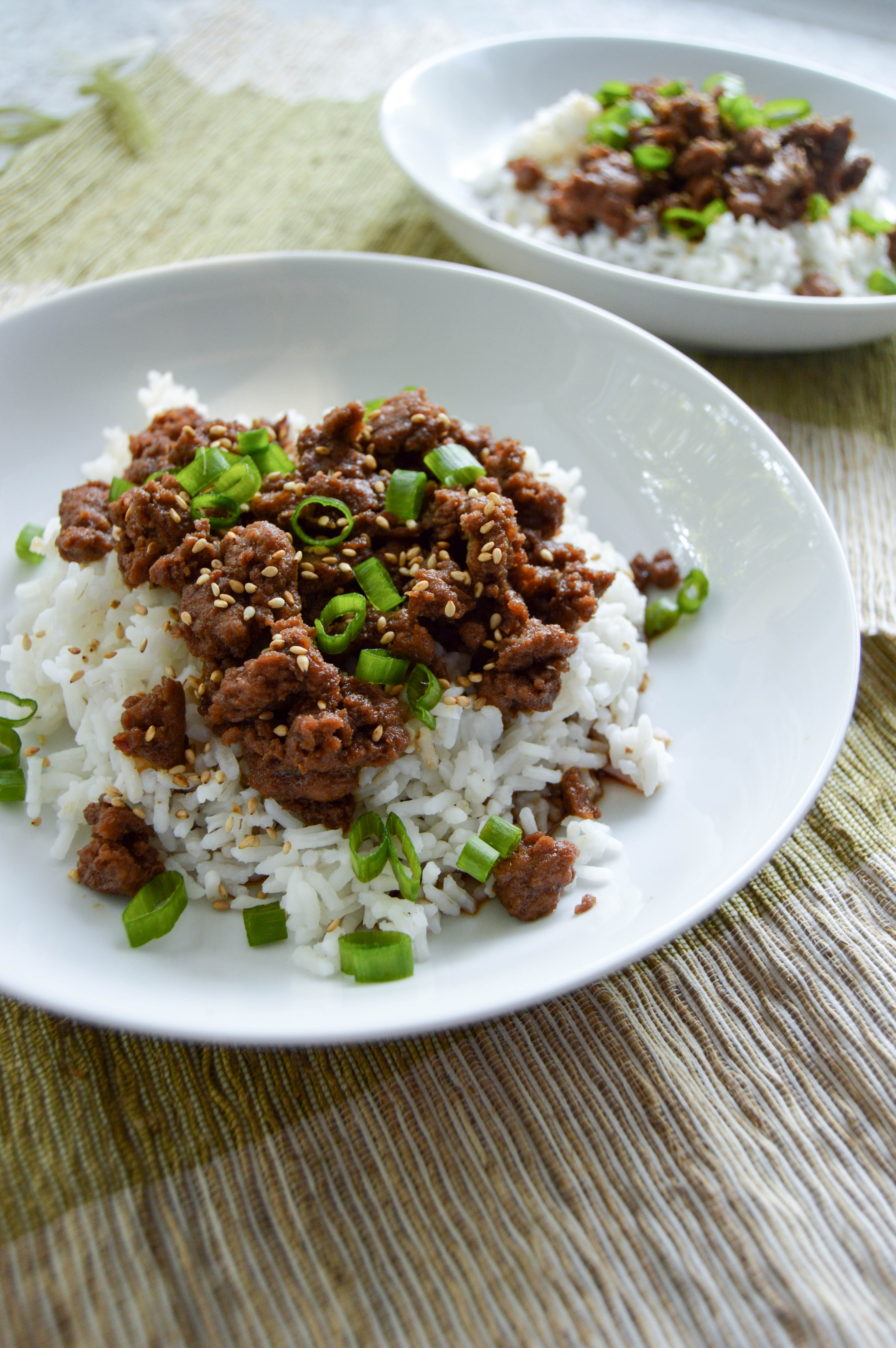 Korean Ground Turkey Bowls 