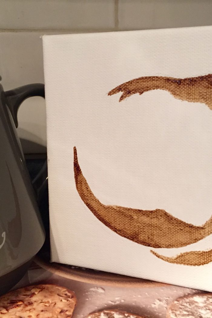 coffee stain canvas.