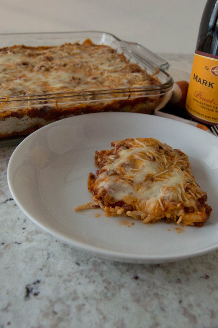 baked spaghetti recipe + staying sane.