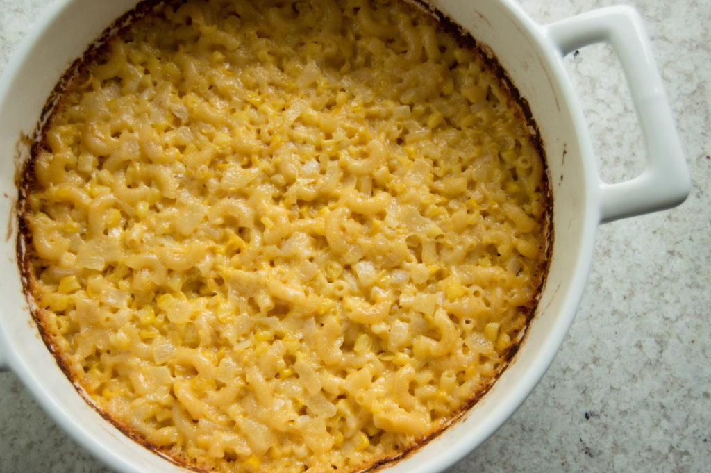 Noodle Corn Casserole Grilling Season Easy Side Dish