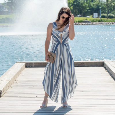 striped jumpsuit - summer fashion