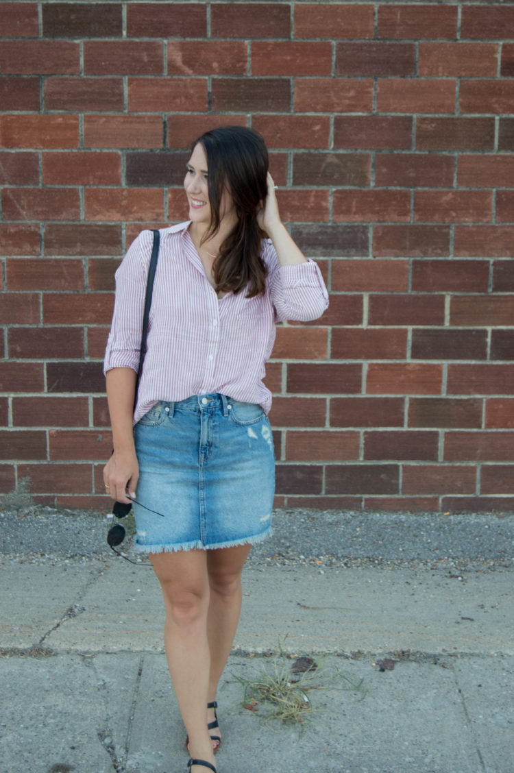 gap jean skirt | the 90s trend I almost didn't try | women's fashion