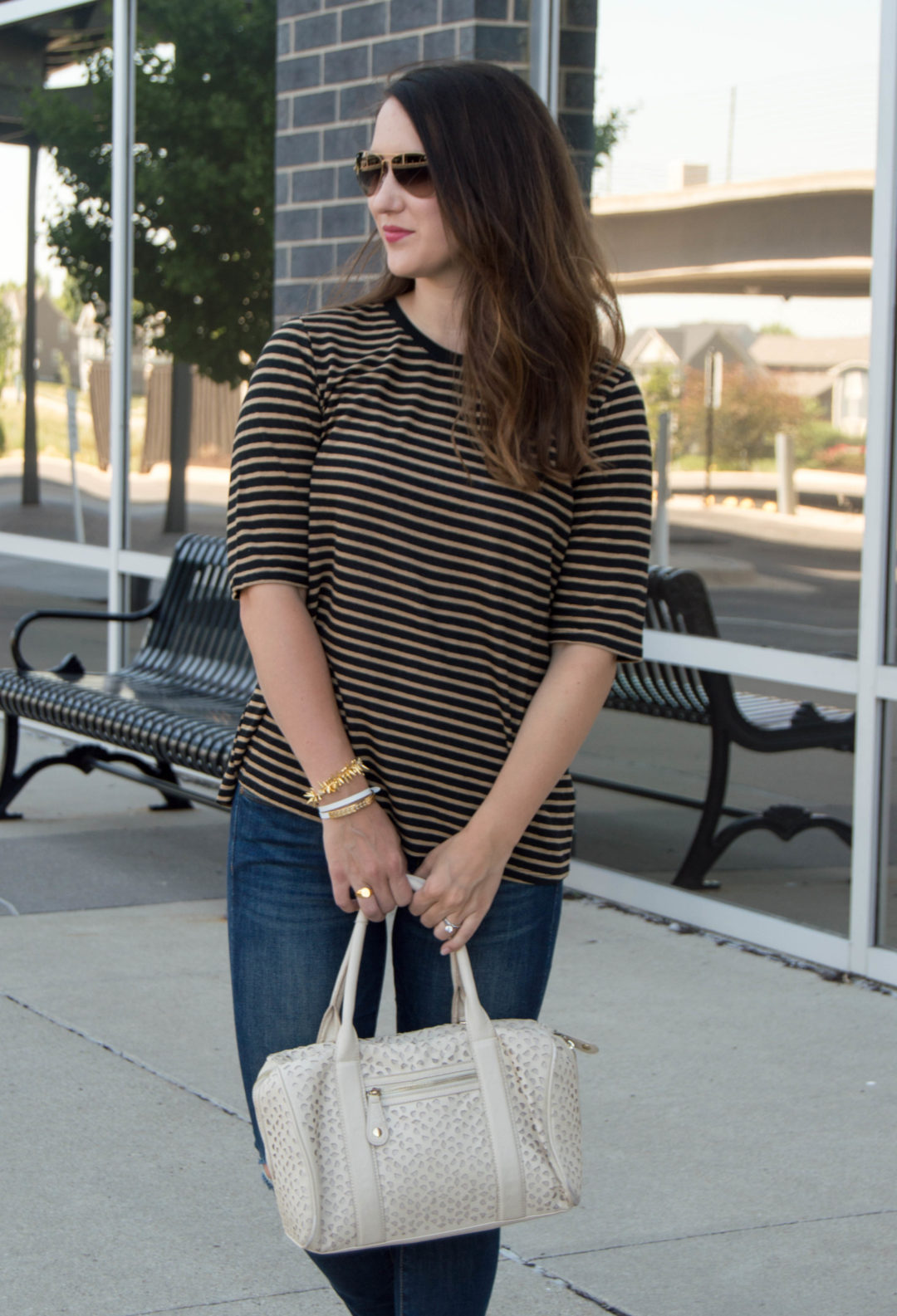 who what wear striped tee | target style | casual summer fashion