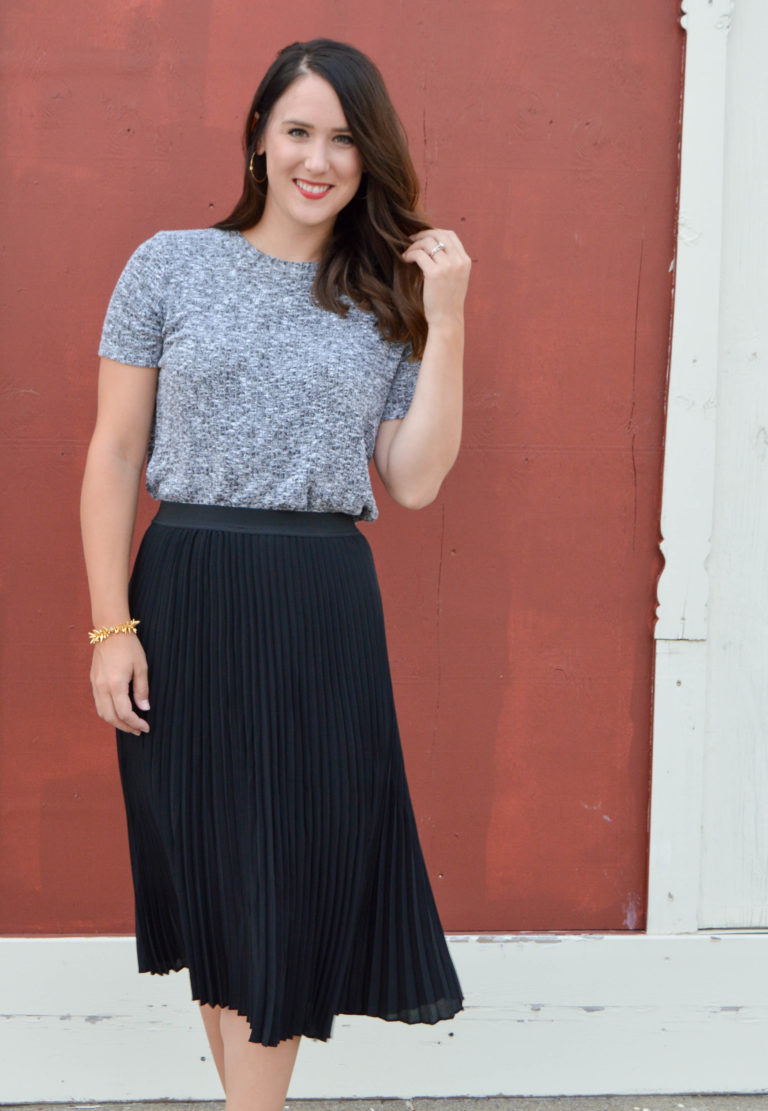 pleated midi skirt | my favorite trends to date | women's fall fashion