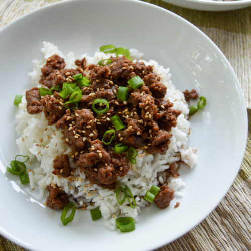 Quick & Health(ier) Korean Ground Turkey Bowls - Pointed North