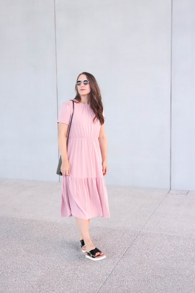 Hanging Onto My Personal Style - Pink Midi Dress - Pointed North