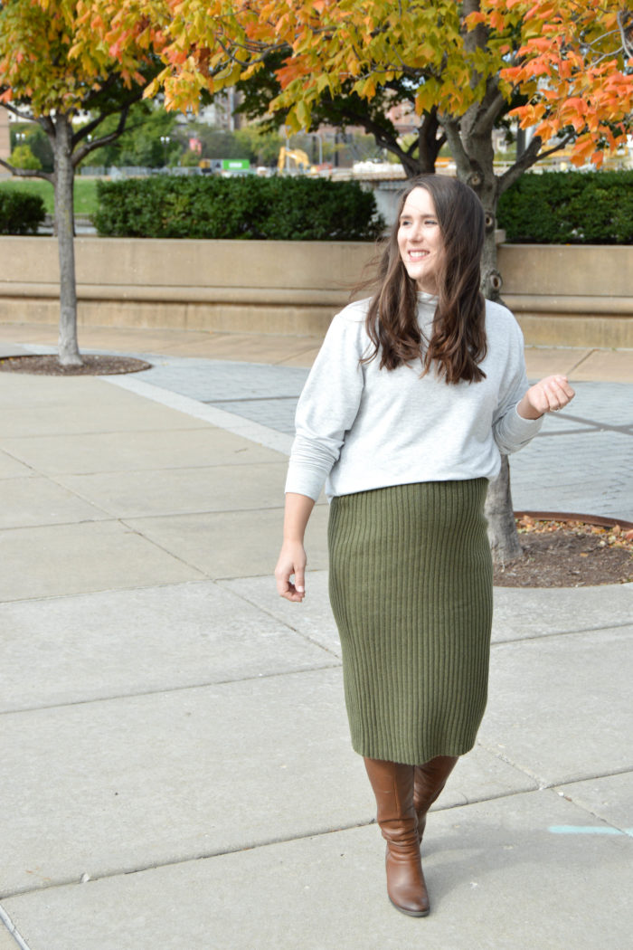 3 Reasons You Need A Rib Knit Midi Skirt