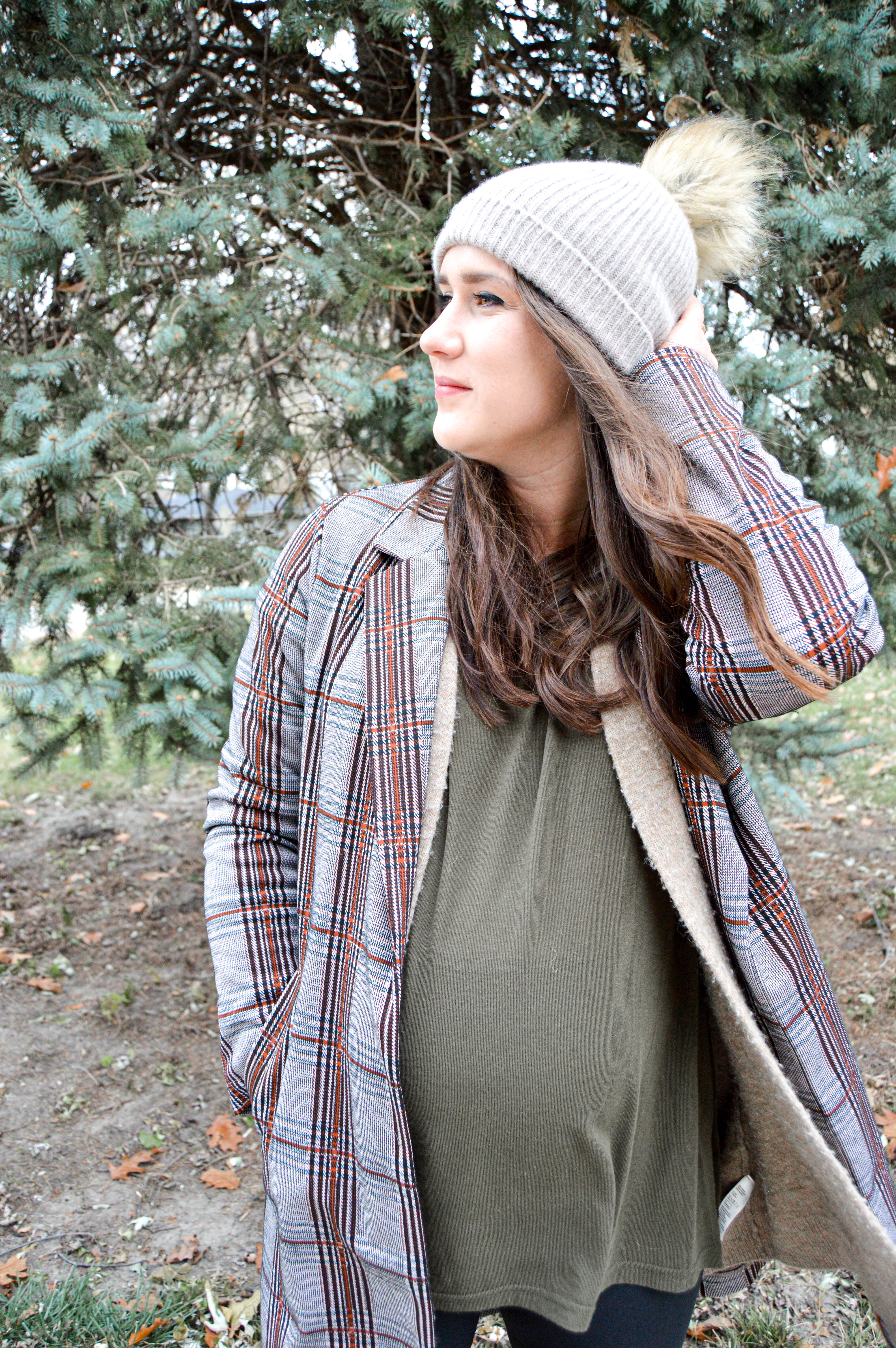 Plaid Coat - 38 Weeks