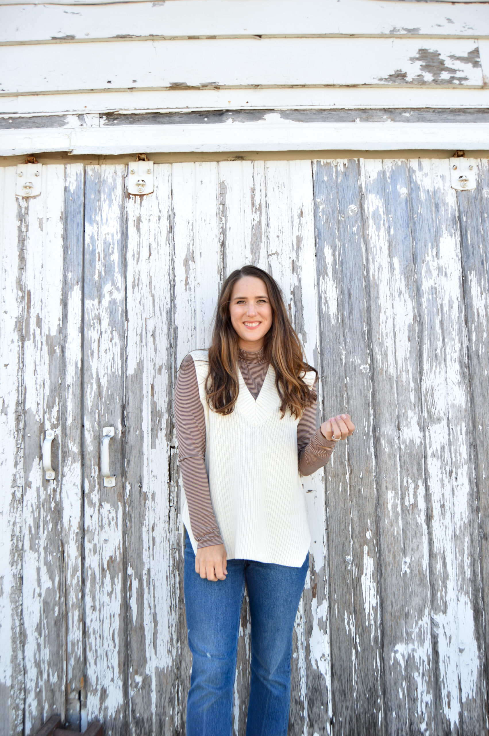 sweater vest fall outfit